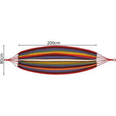 4. Gartenhängematte für 1 Person 200x80cm mit Bezug 1064000