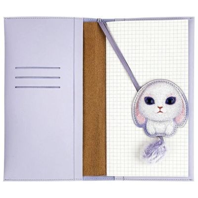 4. Nimmy Big Eyed Pet 2.0 Kaninchen 2-in-1 Notizbuch + Stift-Set - Lila