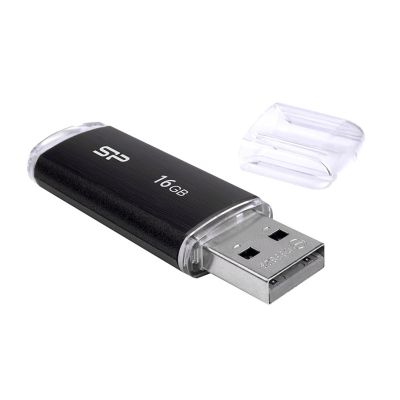 6. Pendrive Silicon Power Ultima U02 16GB USB 2.0 schwarz (SP016GBUF2U02V1K)