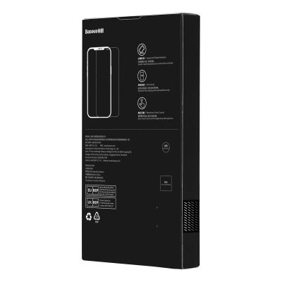 6. Baseus Vollbild-Hartglas für iPhone 14 Pro mit Lautsprecherabdeckung 0,3 mm + Montagerahmen