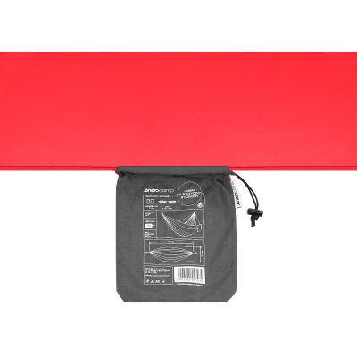 15. Touristen-Hängematte für 2 Personen, 270 x 140 cm, schwarz und rot