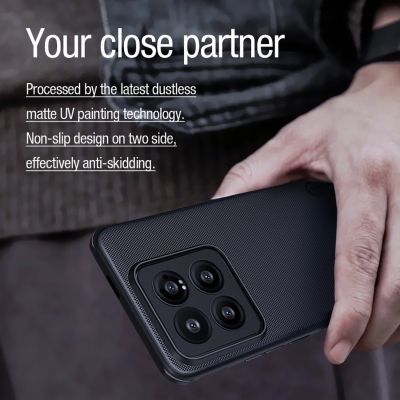 12. Nillkin Super Frosted Shield Pro Magnetische Hülle für Xiaomi 14 Pro – Schwarz