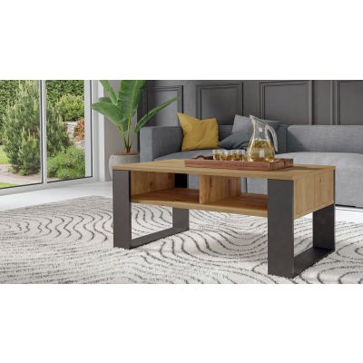 3. Couchtisch MODERN 2P 90x58xH50 Artisan/Schwarz