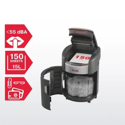 4. Rexel ShredMax AutoFeed+ 150M, Aktenvernichter P5, 150 Blatt, 15-Liter-Auffangbehälter