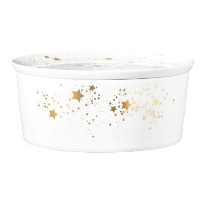 SELTMANN LIBERTY GOLDEN STARS Schale mit Deckel 21x9 cm