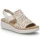 Beige gewebte Plateau-Sandalen für Damen, Rieker 69276-60