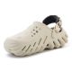 3. CROCS X - (ECHO) CLOG BONE/BLACK 207937-2YJ