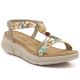 Beige Keilsandalen für Damen Artiker 58C0001