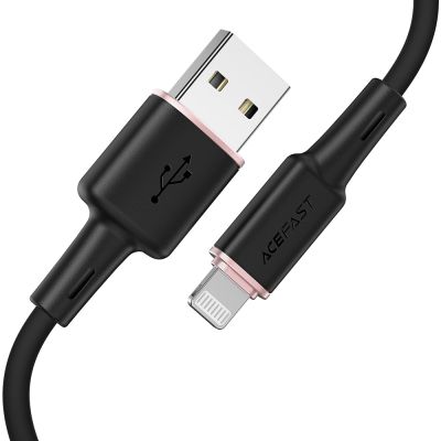 9. Acefast Kabel MFI USB - Lightning 1,2m, 2,4A schwarz (C2-02 schwarz)