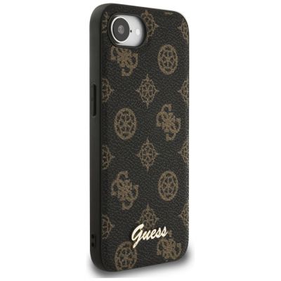 4. Guess Peony Script Logo MagSafe iPhone 16e Hülle Schwarz
