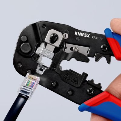 15. Knipex 97 51 13 Kabelcrimpzange, schwarz, blau, rot
