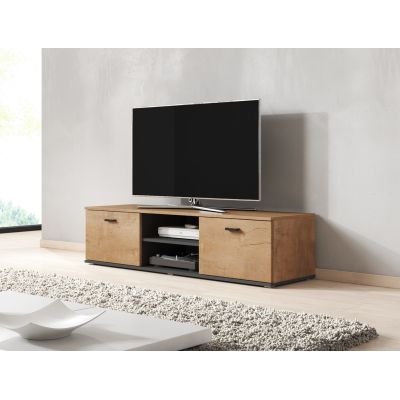 TV-Schrank SOHO 140 Lefkas Eiche + Schwarz