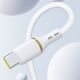 4. Dudao L25L USB-A - Lightning Kabel 1 m 30 W mit weichem Silikongeflecht - Weiß