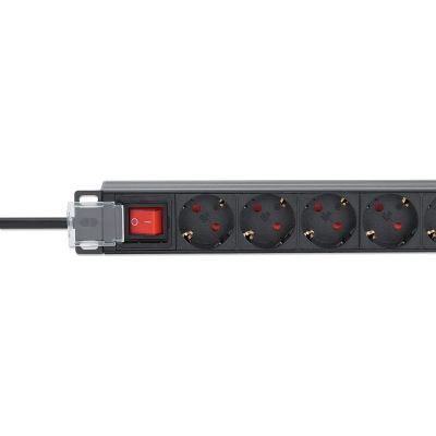 4. Intellinet 715133 PDU Stromverteilungseinheit 9 x Netzwerkanschlüsse 1U Schwarz
