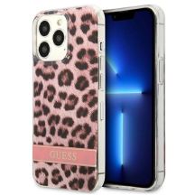 Guess GUHCP13LHSLEOP iPhone 13 Pro / 13 6.1" pink/pink Hardcase Leopard