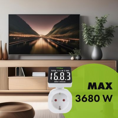 13. GREENBLUE Energiezähler, Wattmeter, 16 A, max. 3680 W, Speichersicherung GB620 E