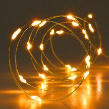 Batteriebetriebene Lichterkette mit 40 LEDs, superwarmweiß