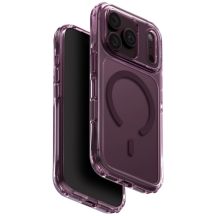 Uniq LifePro Xtreme Magclick Ladehülle für iPhone 18 Pro / 17 Pro – Transparentes Burgunderrot