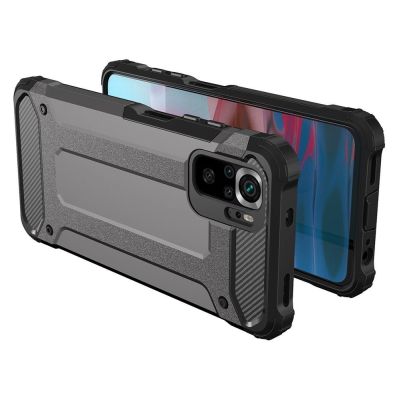2. Hybrid Armor Case Tough Rugged Cover für Xiaomi Poco M4 Pro 5G schwarz