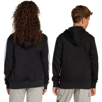 11. adidas Essentials Full-Zip Kinder-Sweatshirt Schwarz und Weiß JD6494
