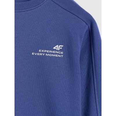 2. Jungen-Sweatshirt ohne Reißverschluss und Kapuze 4F 4FJRAW25TSWSM2413-31S