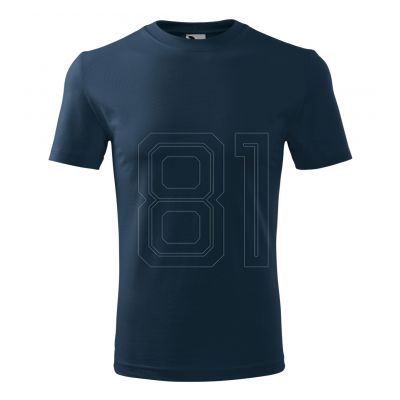 6. Malfini Classic New M MLI-13202 marineblaues T-Shirt