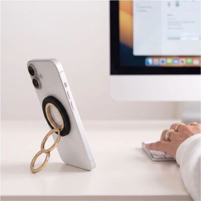 14. Tech-Protect MMR700 Lamano MagSafe Magnetische Handyhalterung – Schwarz und Gold