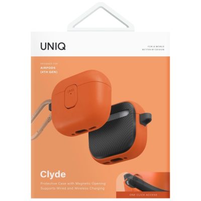 5. Uniq Clyde Lock Case für AirPods 4 – Orange
