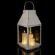 3. Adventslaterne Roraty LED-Laterne 35 cm 3 Kerzen Weiß