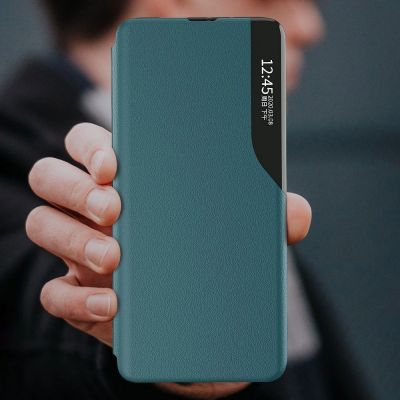 11. Eco Leather View Case Elegante Flip Cover Hülle mit Standfunktion Xiaomi Redmi K40 Pro + / K40 Pro / K40 / Poco F3 Orange