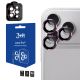 3MK Lens Protection Pro Schwarzes gehärtetes Glas für iPhone 18 Pro / 18 Pro Max – Burgunderrot