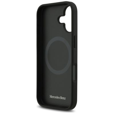 7. Mercedes Plain Smooth Leather MagSafe Hülle für iPhone 17 - Schwarz