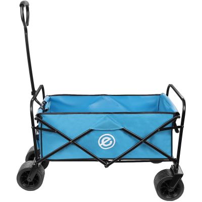 13. Deluxe Faltbarer Reise- und Strandbuggy 66x48x90cm mit Griff, Blau