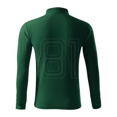3. Malfini Pique Polo LS M MLI-221D3 dunkelgrünes Poloshirt