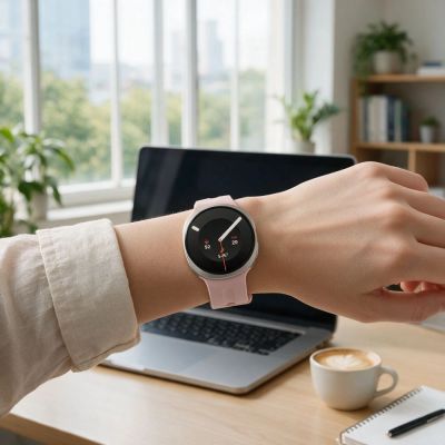 3. Tech-Protect Silikon-Evo-Armband für Samsung Galaxy Watch 40/44/46 mm – Pink