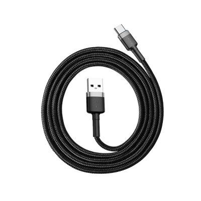 4. BASEUS USB-KABEL AUF USB-C-KANAL 3A 1M GRAU-SCHWARZ