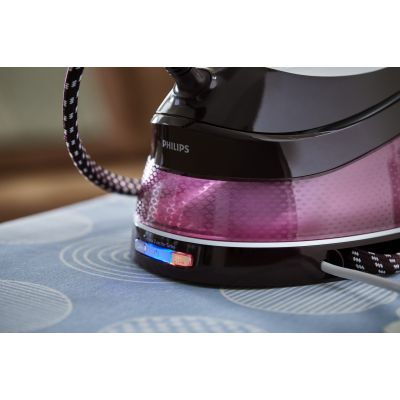4. Philips GC7842/40 Dampfstation 2400 W 1,5 l SteamGlide Plus Sohle Lila, Weiß