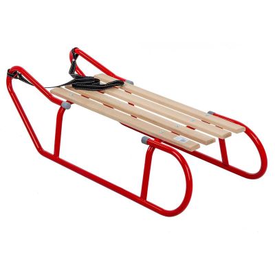 13. Metallschlitten für 2 Personen, rot