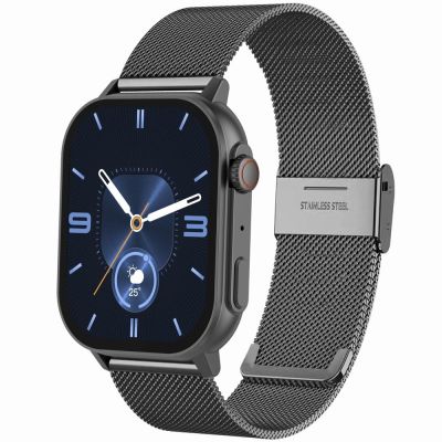 2. Smartwatch Gravity GT15-4 mit blauem Silikonarmband + Titanarmband
