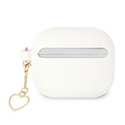 2. Guess, GUA3LSCHSH AirPods 3 Cover weiß/weiß Silikon Charm Heart Collection