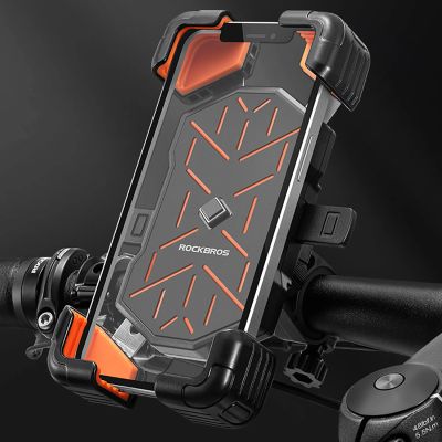 7. Rockbros HW-117 Lenkerklemm-Handyhalterung – Schwarz und Orange