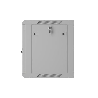 7. Lanberg 19" 9U 600X450 grauer Wandschrank mit perforierten Türen (flach verpackt)