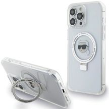 Karl Lagerfeld KLHMP15LHMRSKHH iPhone 15 Pro 6,1" weiß/weiß Hardcase Ring Stand Karl Head MagSafe