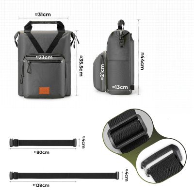 4. Rockbros H43 Rucksack für Brompton Falträder – Grau