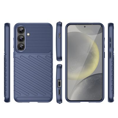 3. Thunder Case Hülle für Samsung Galaxy S25+ Silikon Panzerhülle - Blau
