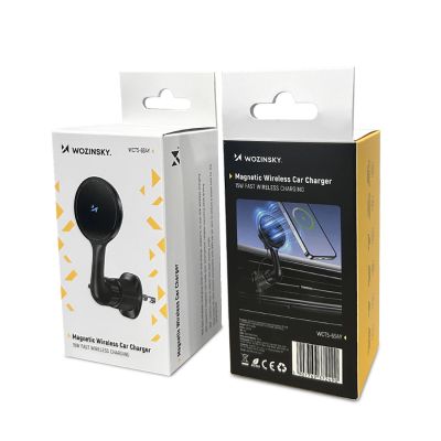 3. Wozinsky WCT5-6S4Y Autohalterung mit Qi/MagSafe 15W induktivem Ladegerät für Lüftungsschlitze - Schwarz