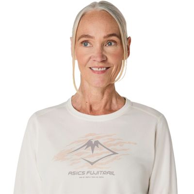 3. ASICS Fujitrail Logo LS Top 2012D315-100 Weiß M