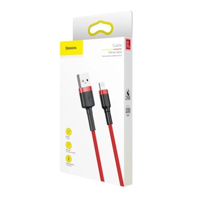 9. Baseus Cafule USB-A / Lightning 2.4A QC 3.0 Kabel 1 m - rot