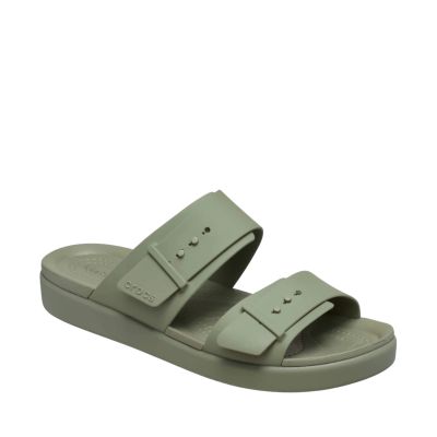 2. Crocs Brooklyn Buckle Low Damen-Sandalen Grün 211215 3BX