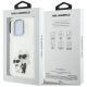 8. Karl Lagerfeld IML Aquarelle Karl & Choupette & Logo Hülle für iPhone 16 Pro Max - Weiß